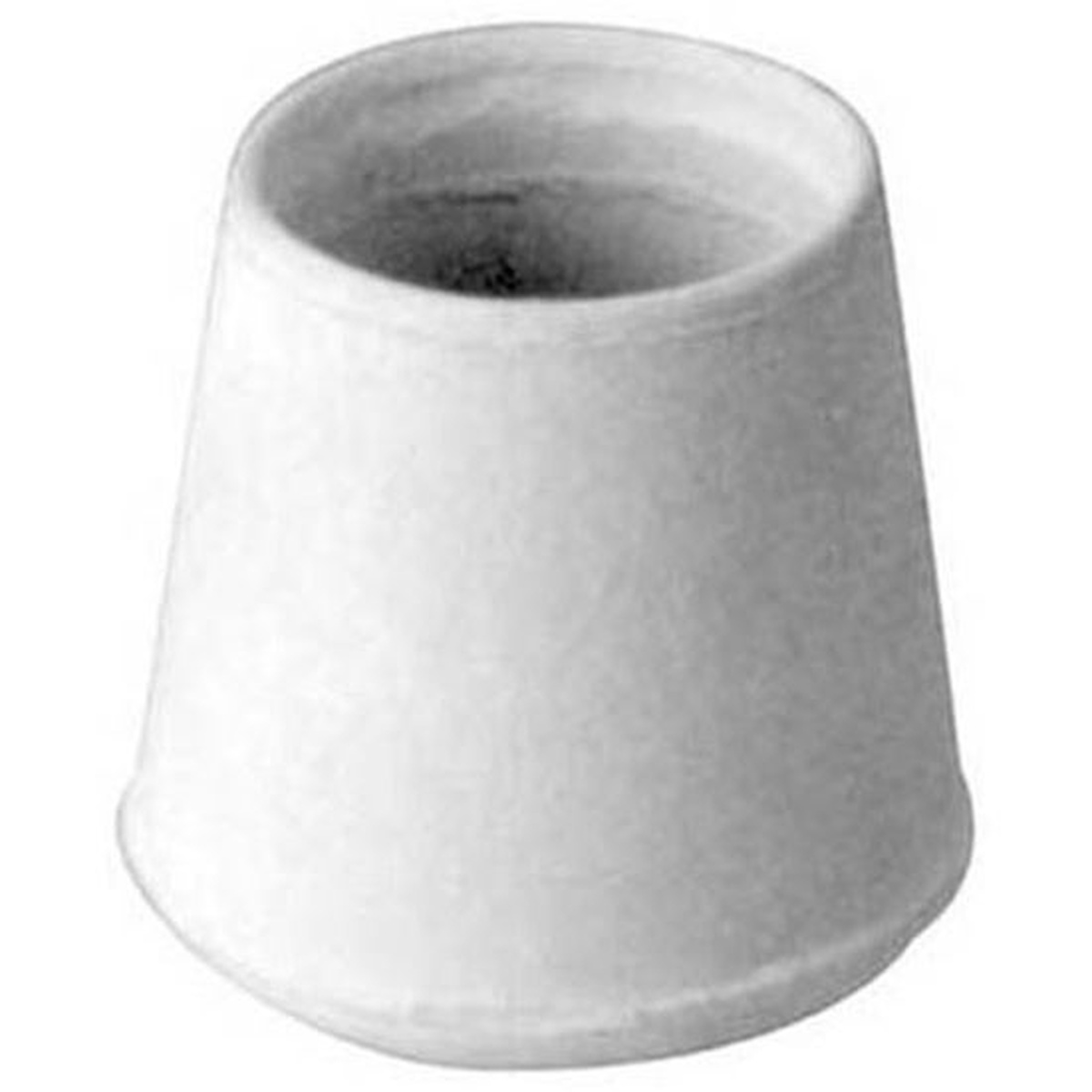 AllPoints white rubber crutch tip for 1-inch OD tubing, tapered conical shape