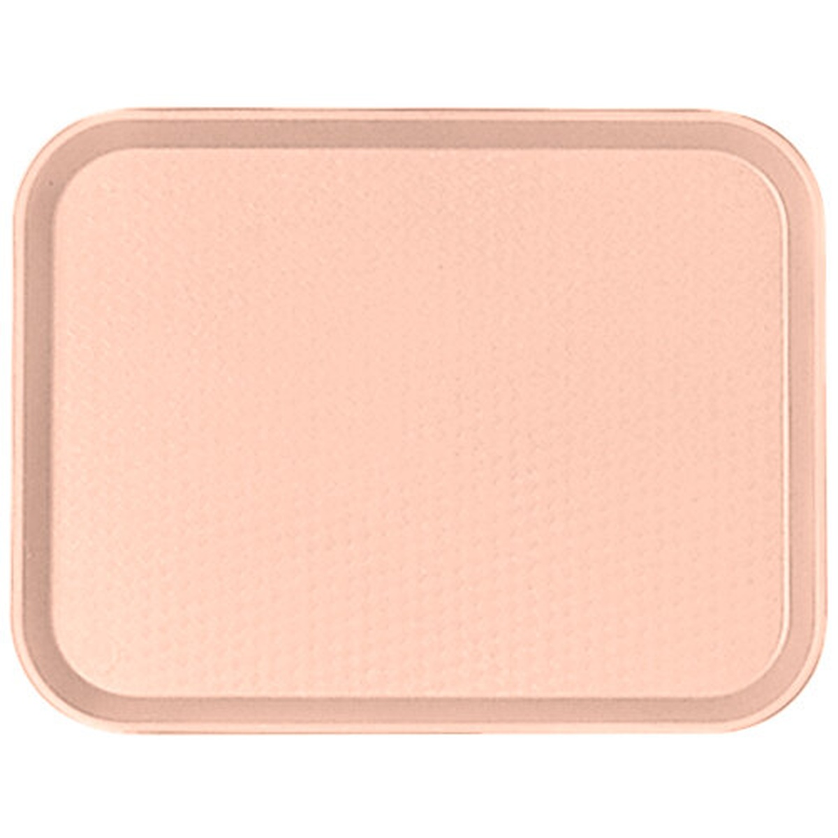 Cambro 1216FF106 light peach rectangular fast food tray with textured surface
