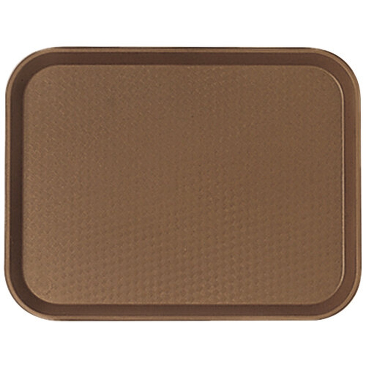 Cambro 1216FF167 brown rectangular fast food tray with textured non-slip surface