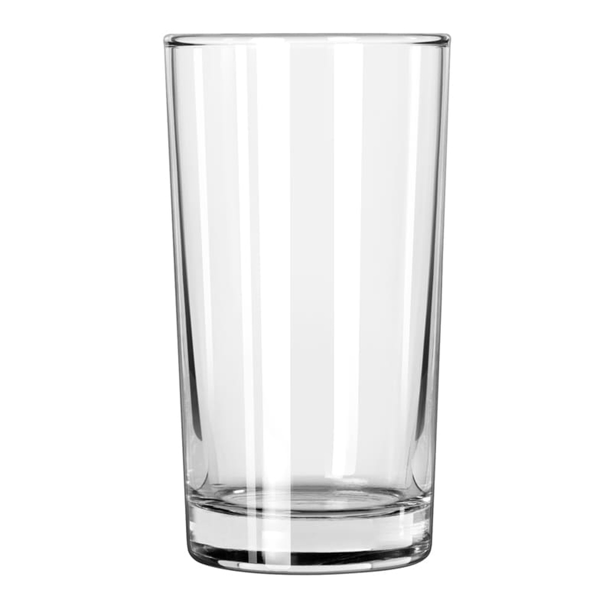 Libbey 125 Heavy Base 9 oz Highball Glass, clear cylindrical glass with thick base