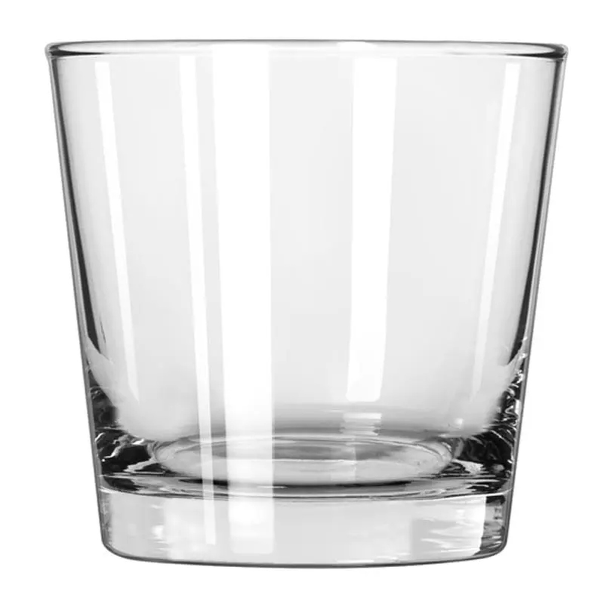 Libbey 128 Heavy Base 9 oz Old Fashioned glass, clear, with straight sides and thick weighted base