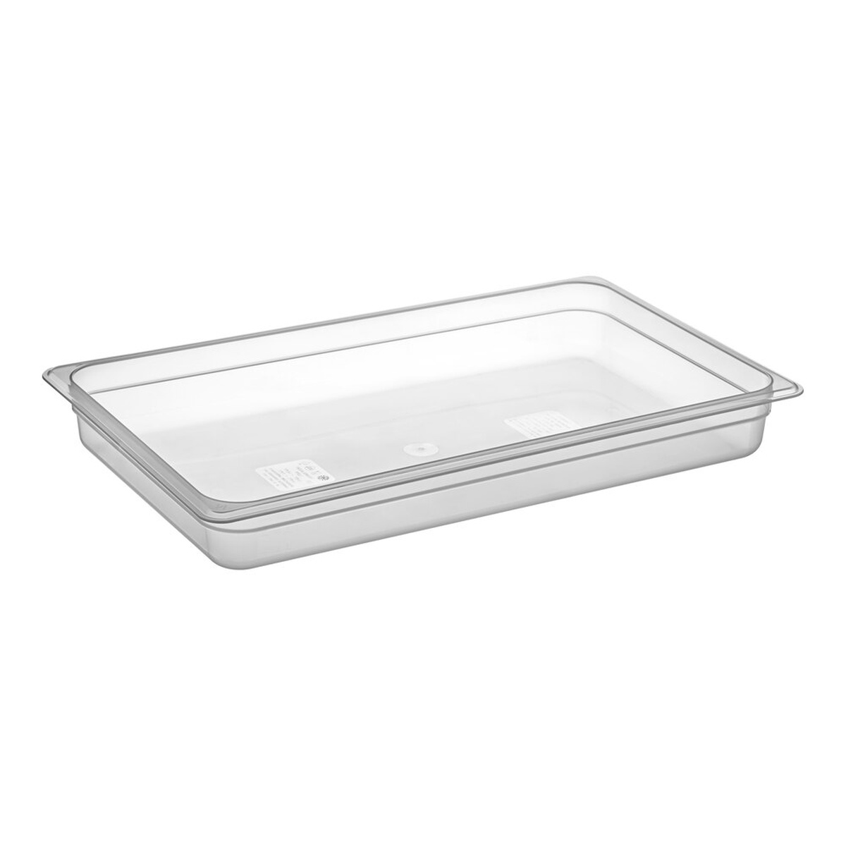 Cambro 12PP190 full size translucent polypropylene food pan shown on white background