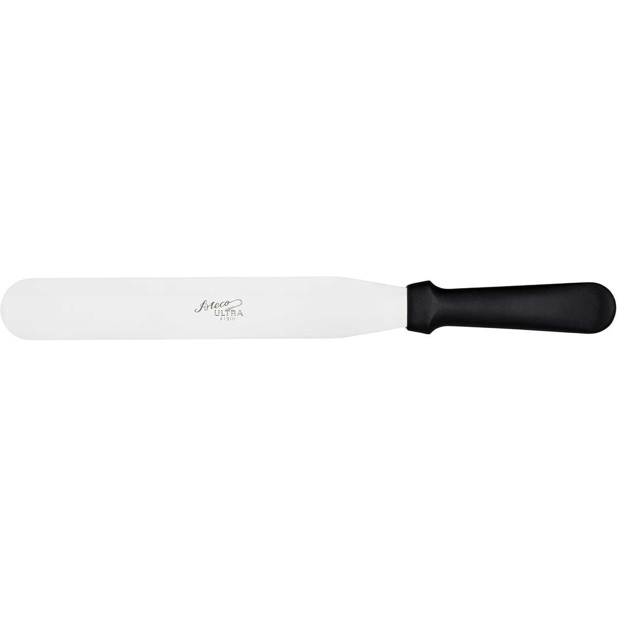 Ateco Ultra 1310 straight icing spatula with 10-inch stainless steel blade and black plastic handle
