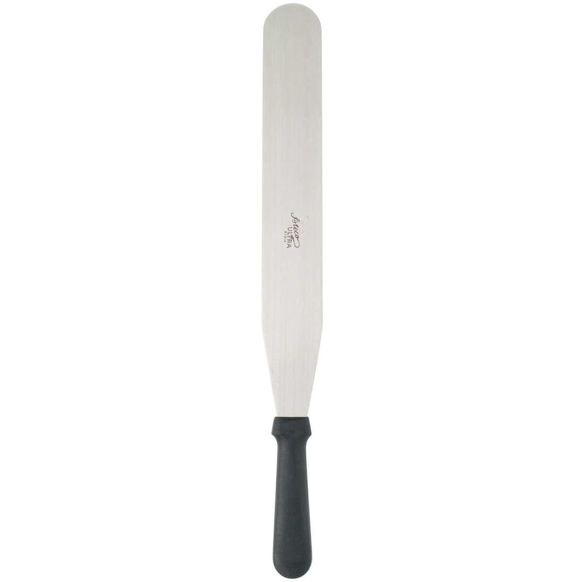 Ateco 1314 14-inch straight icing spatula with stainless steel blade and black plastic handle