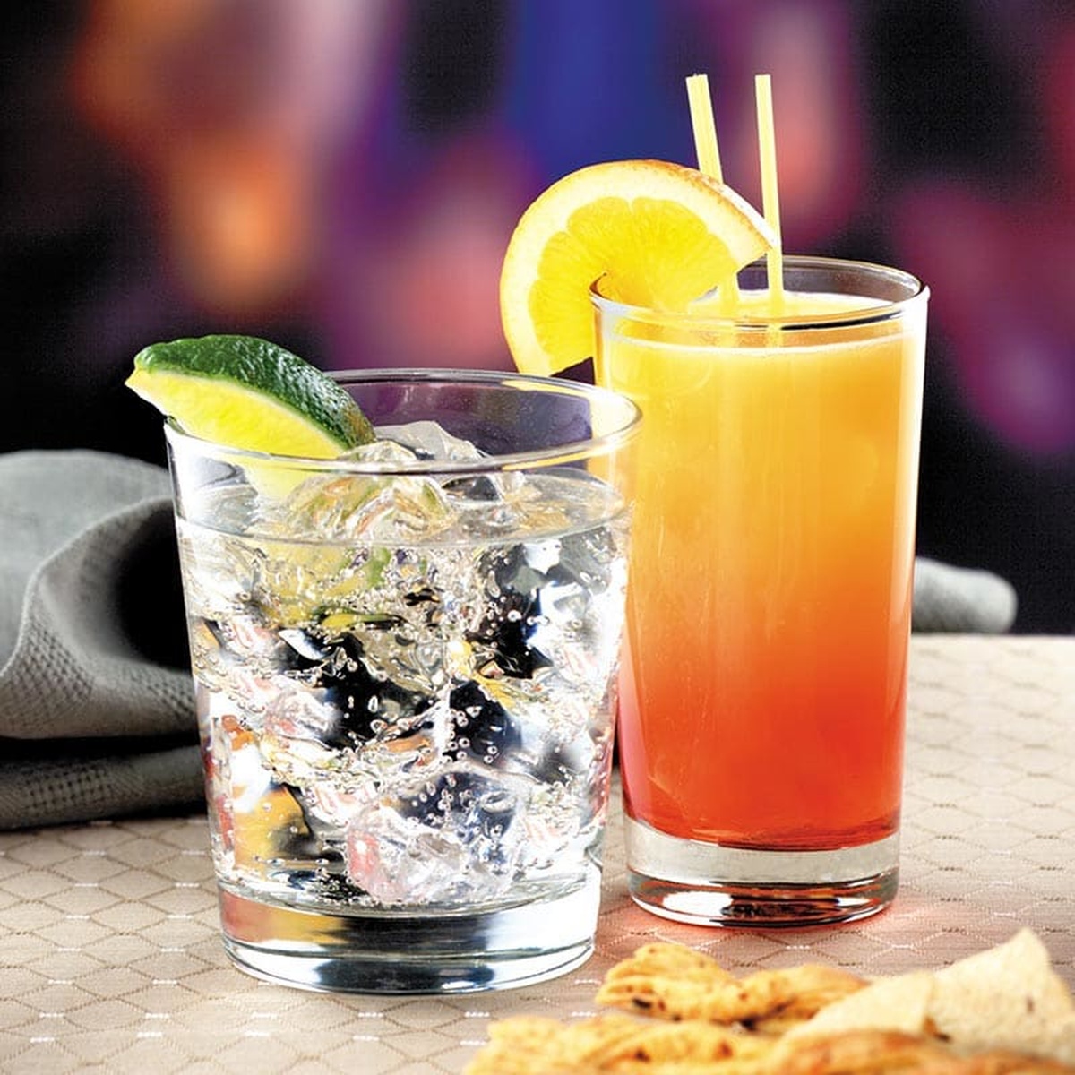 Libbey 132 highball glass angled view highlighting heavy base