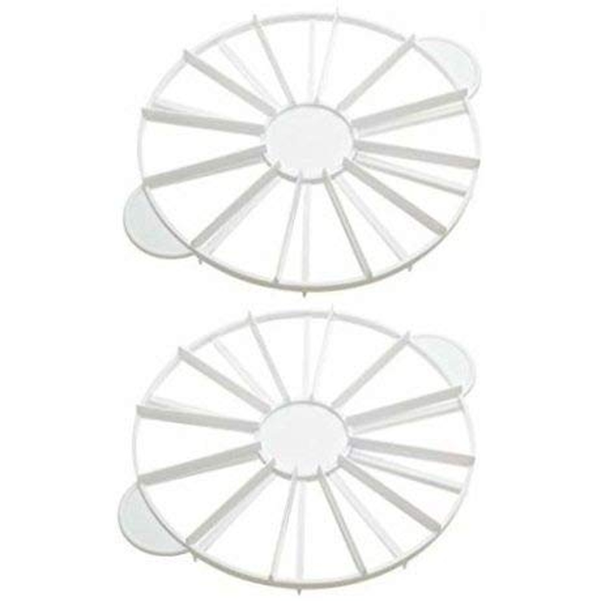Ateco 1327 double-sided cake portion markers, set of two white plastic circular markers