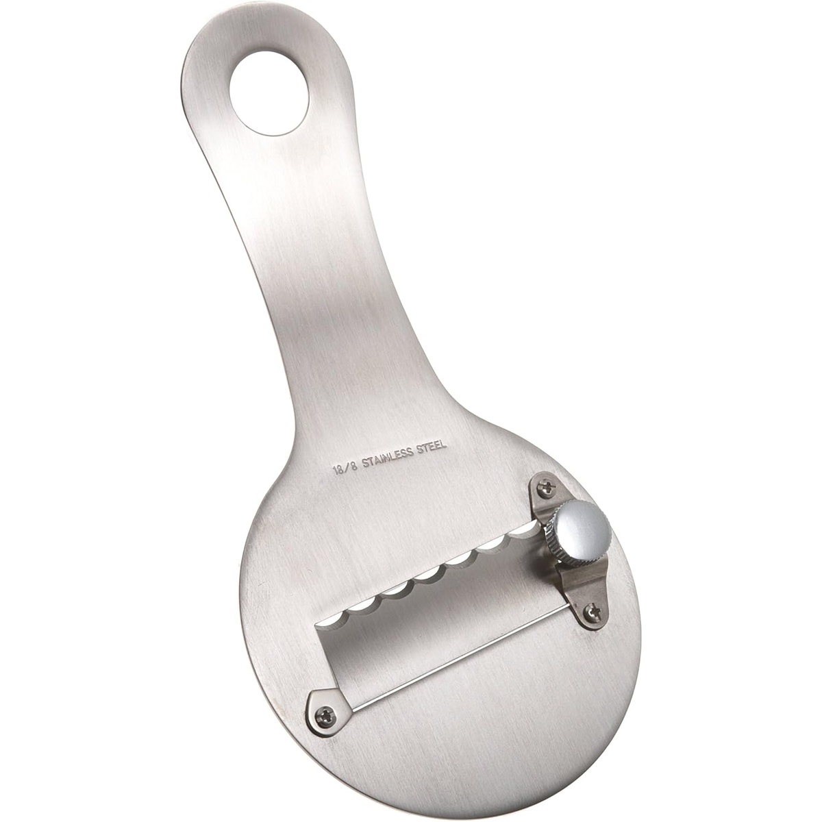 Ateco 1345 stainless steel chocolate shaver with adjustable blade screw and hanging hole