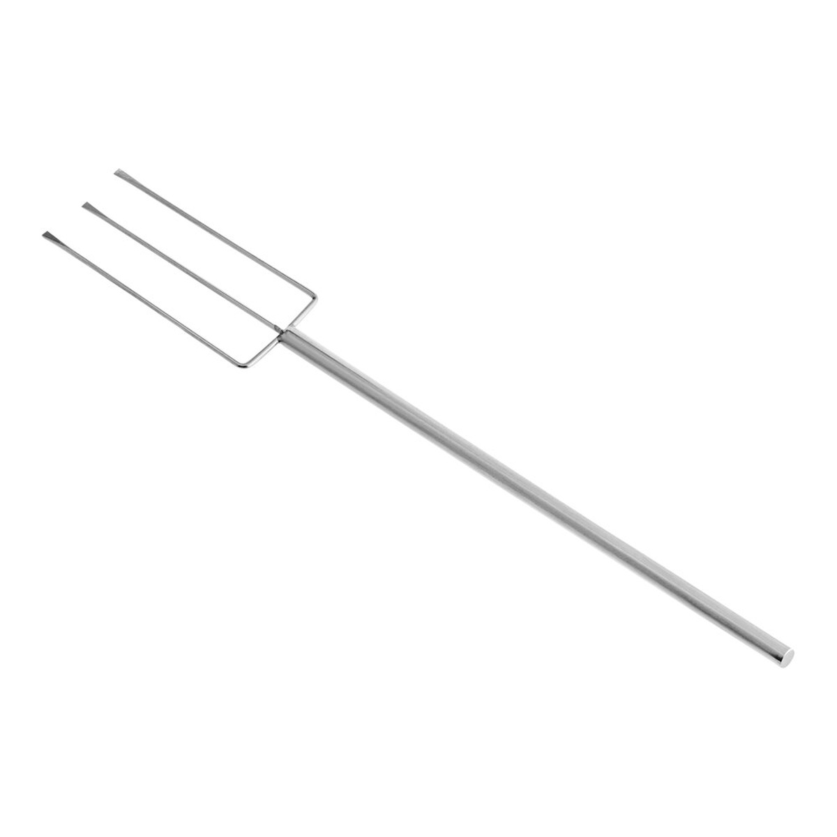 Ateco 1379 stainless steel 3-prong dipping fork on white background