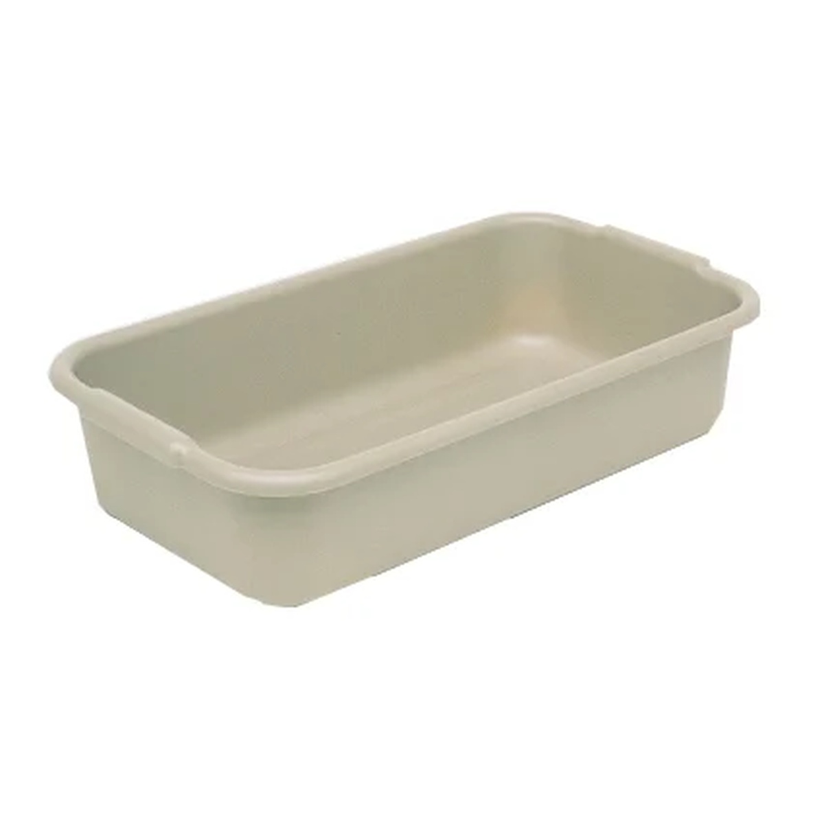 Vollrath 1390 beige polyethylene single-compartment soak tub bus box with molded side handles