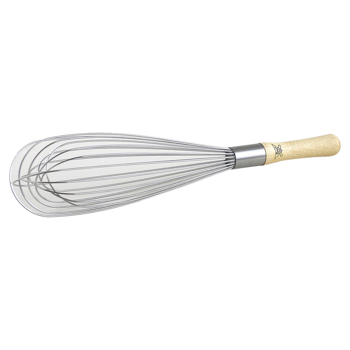Best Manufacturers 14-SW 14-inch French Whip with stainless steel wire loops and natural wood handle