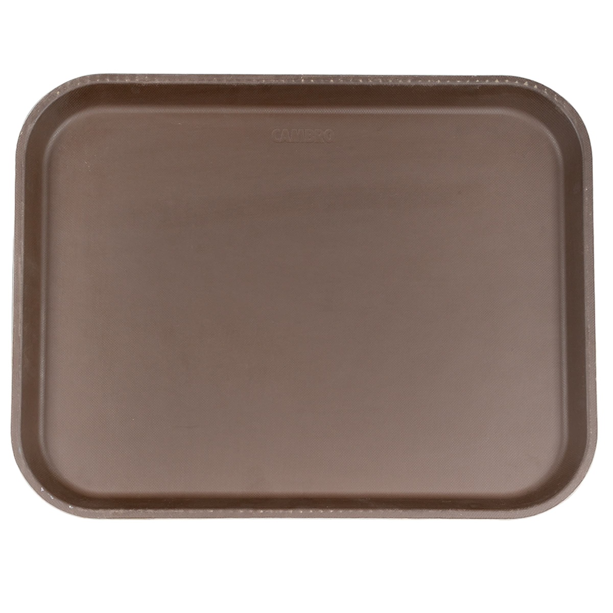 Cambro 1418CT138 tavern tan tray, flat top view showing Cambro brand mark and full non-skid surface