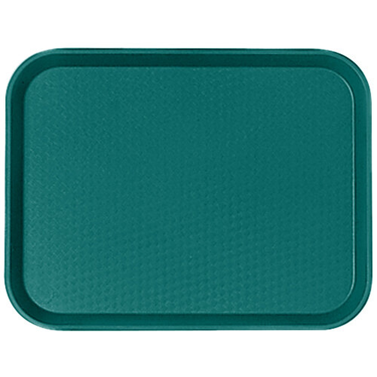 Cambro 1418FF414 teal rectangular fast food tray with textured non-slip surface