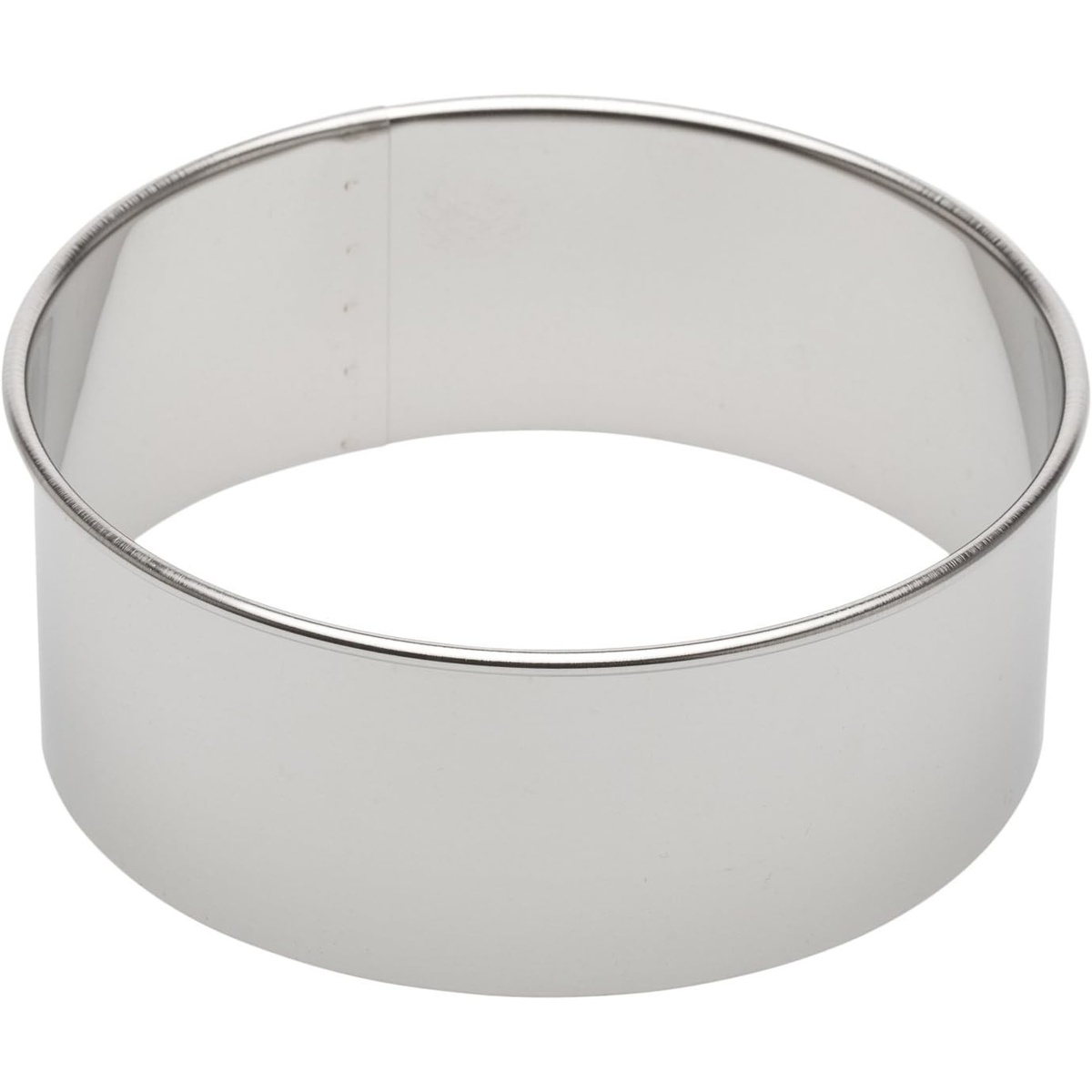 Ateco 14404 polished stainless steel plain round circle cutter, 4.5-inch diameter