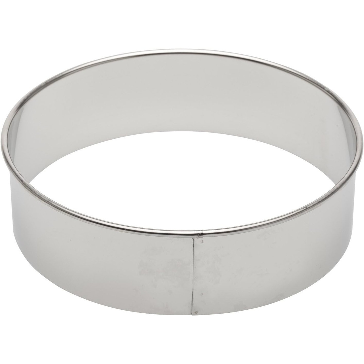 Ateco 14406 6-inch plain round stainless steel pastry and cookie cutter with rolled top edge
