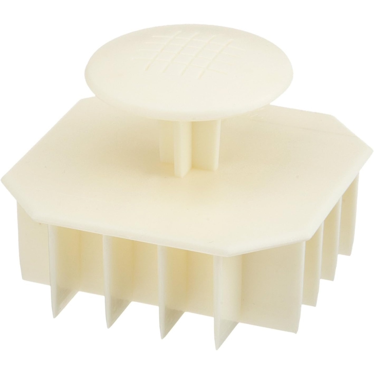 Ateco 1475 waffle design stamp side view showing octagonal body with grid tines and oval ergonomic handle