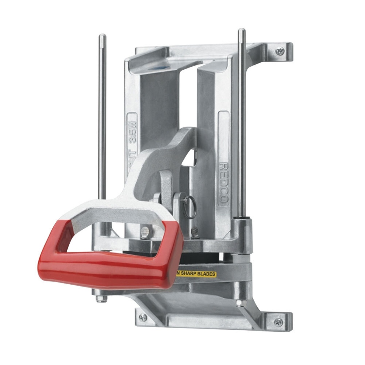 Vollrath Redco InstaCut wall-mount 6-section fruit and vegetable wedger with red handle