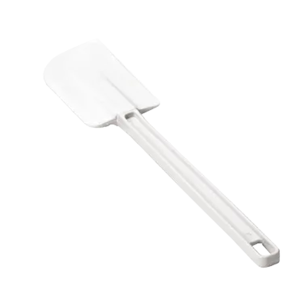 TableCraft 1514 14-inch white rubber spatula with flat blade and handle hanging hole