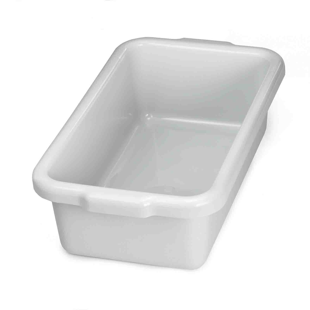 TableCraft 1527G gray undercounter tote box angled view showing handles and interior