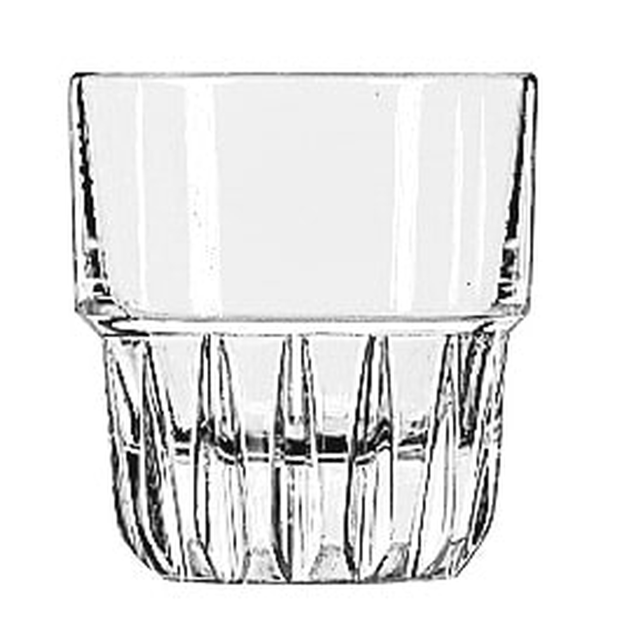Libbey 15431 Everest 5 oz clear juice glass with faceted ridged design