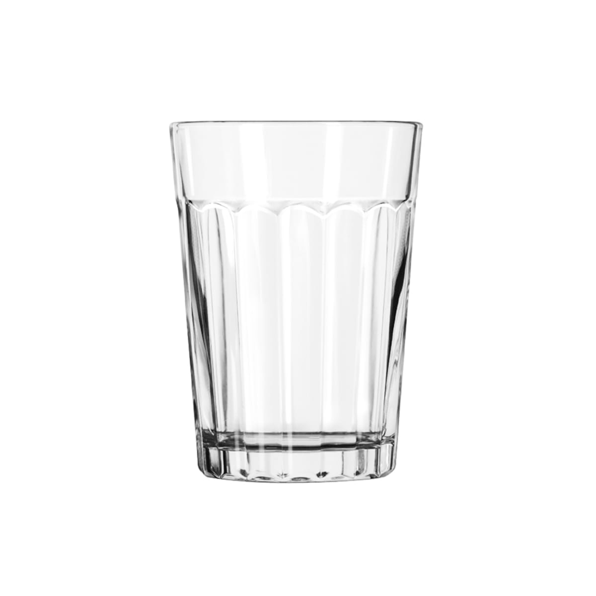 Libbey 15640 clear paneled DuraTuff 8.5 oz glass tumbler, front view