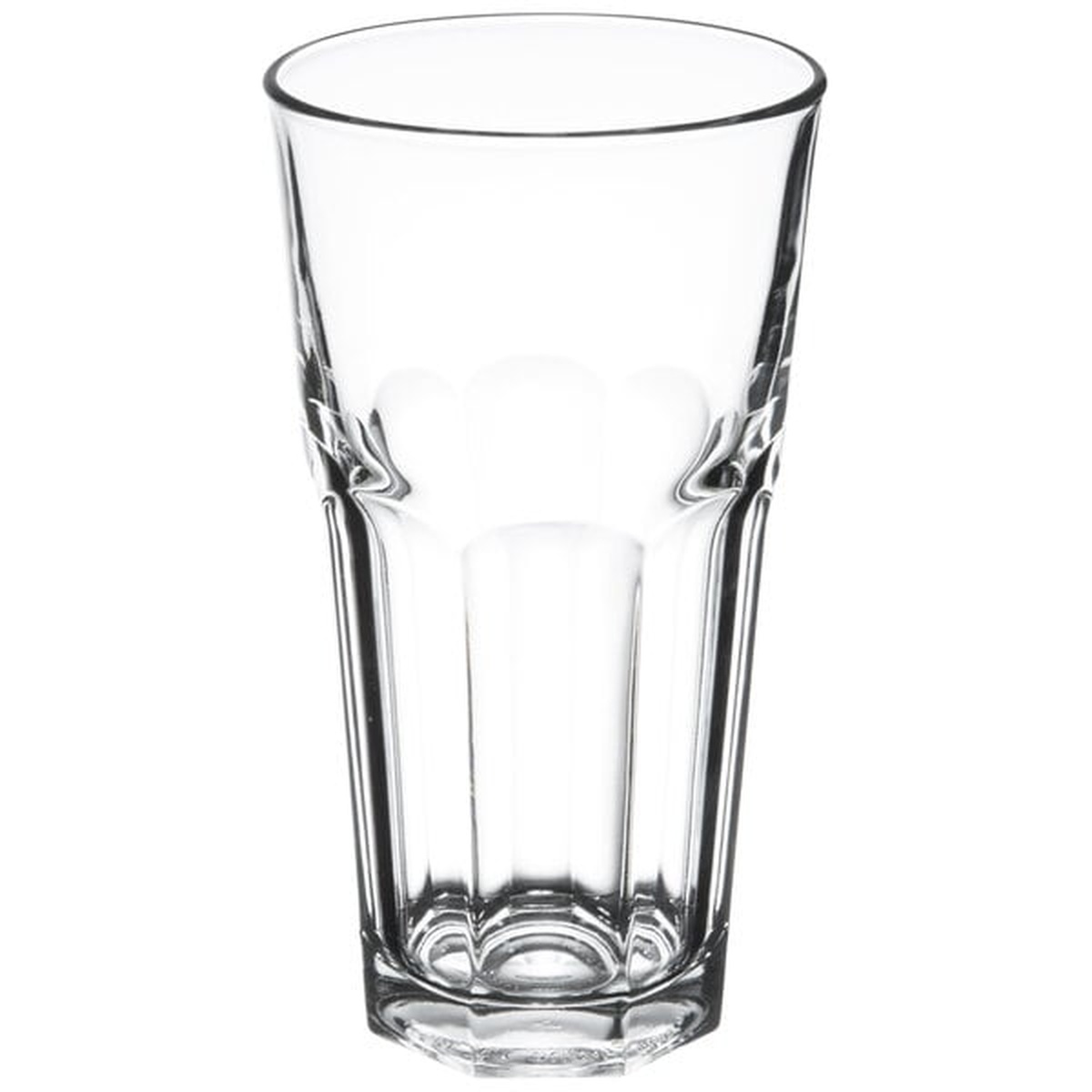 Libbey Gibraltar 20 oz. Cooler Glass angled view showing paneled design