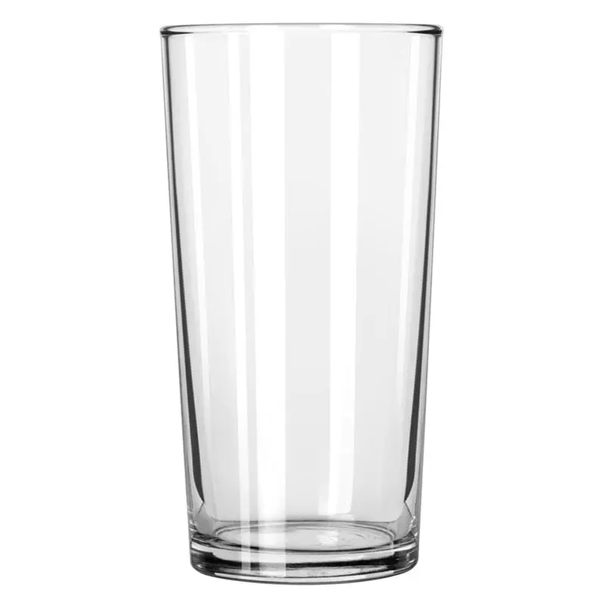 Libbey 158 Heavy Base 20 oz clear cooler glass with straight sides and thick weighted base