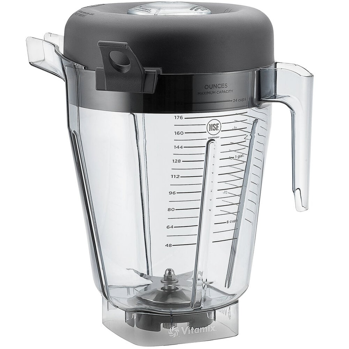 Vitamix clear 1.5 gallon blender jar with lid and wet blade assembly