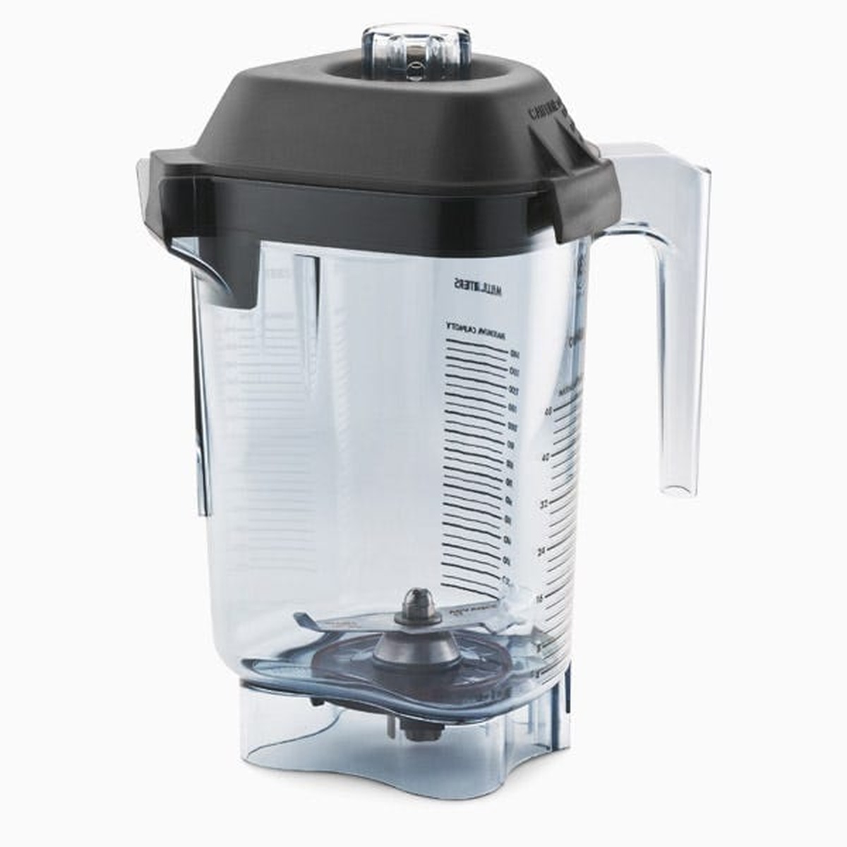 Vitamix 48 oz Advance clear blender container with blade assembly and black lid