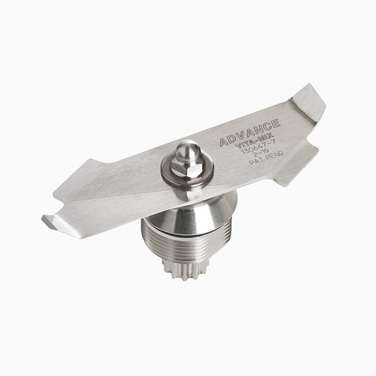 Vitamix Advance Blade Assembly showing hardened stainless steel blades and threaded base