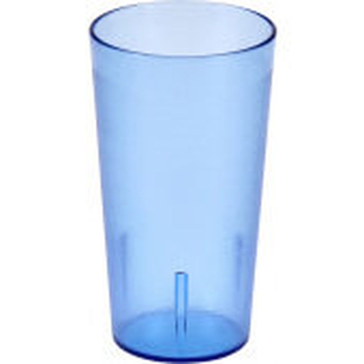 Cambro 1600P401 slate blue plastic tumbler showing textured exterior and stacking lug