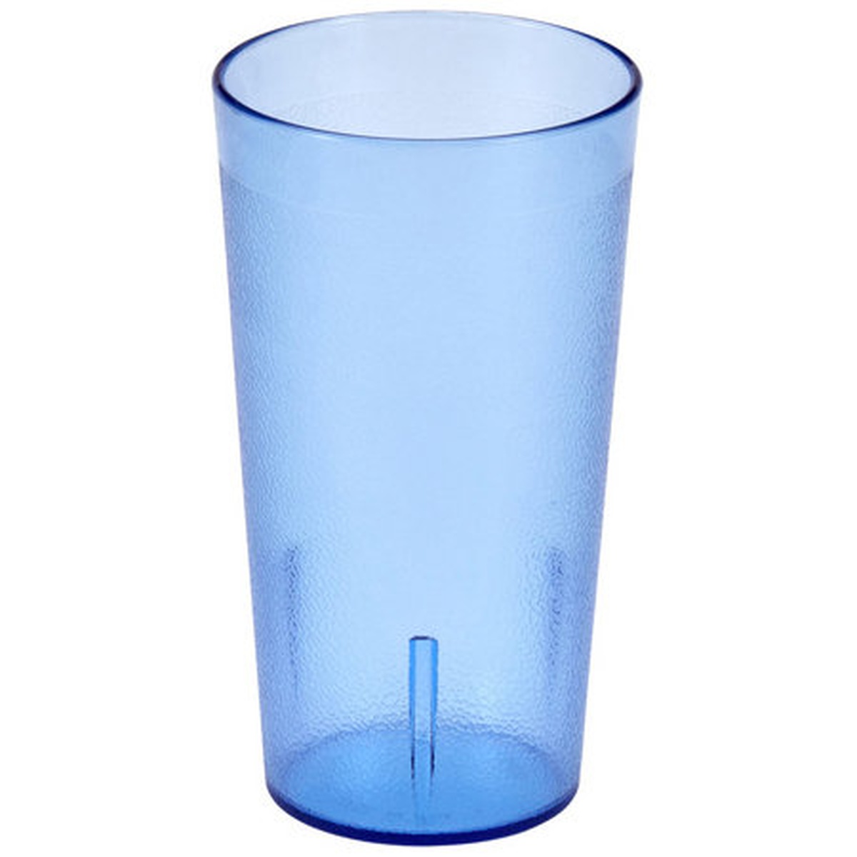 Cambro 1600P401 16 oz slate blue textured plastic tumbler, front view