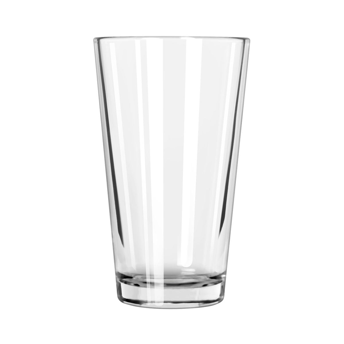 Libbey 1637HT clear 20 oz DuraTuff mixing glass with tapered body and heavy base