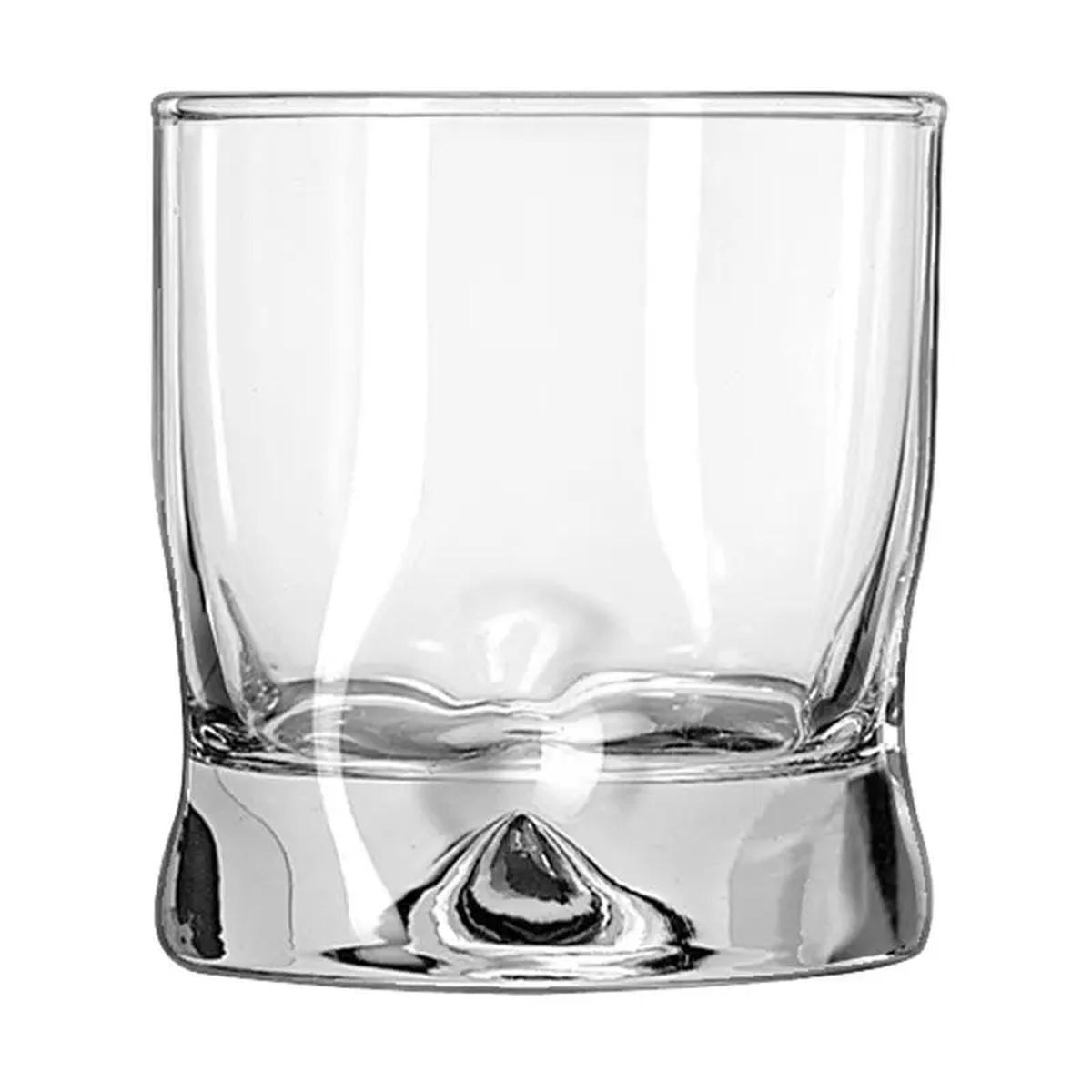 Libbey Impressions 8 oz Old Fashioned glass, clear, heavy base, on white background