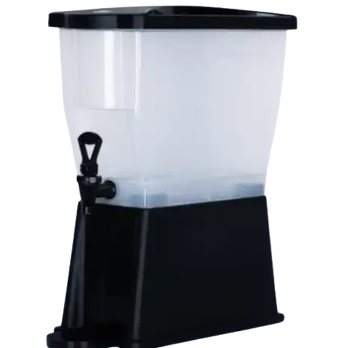 Cresco Resco 3 gallon slim beverage dispenser with translucent container and black base