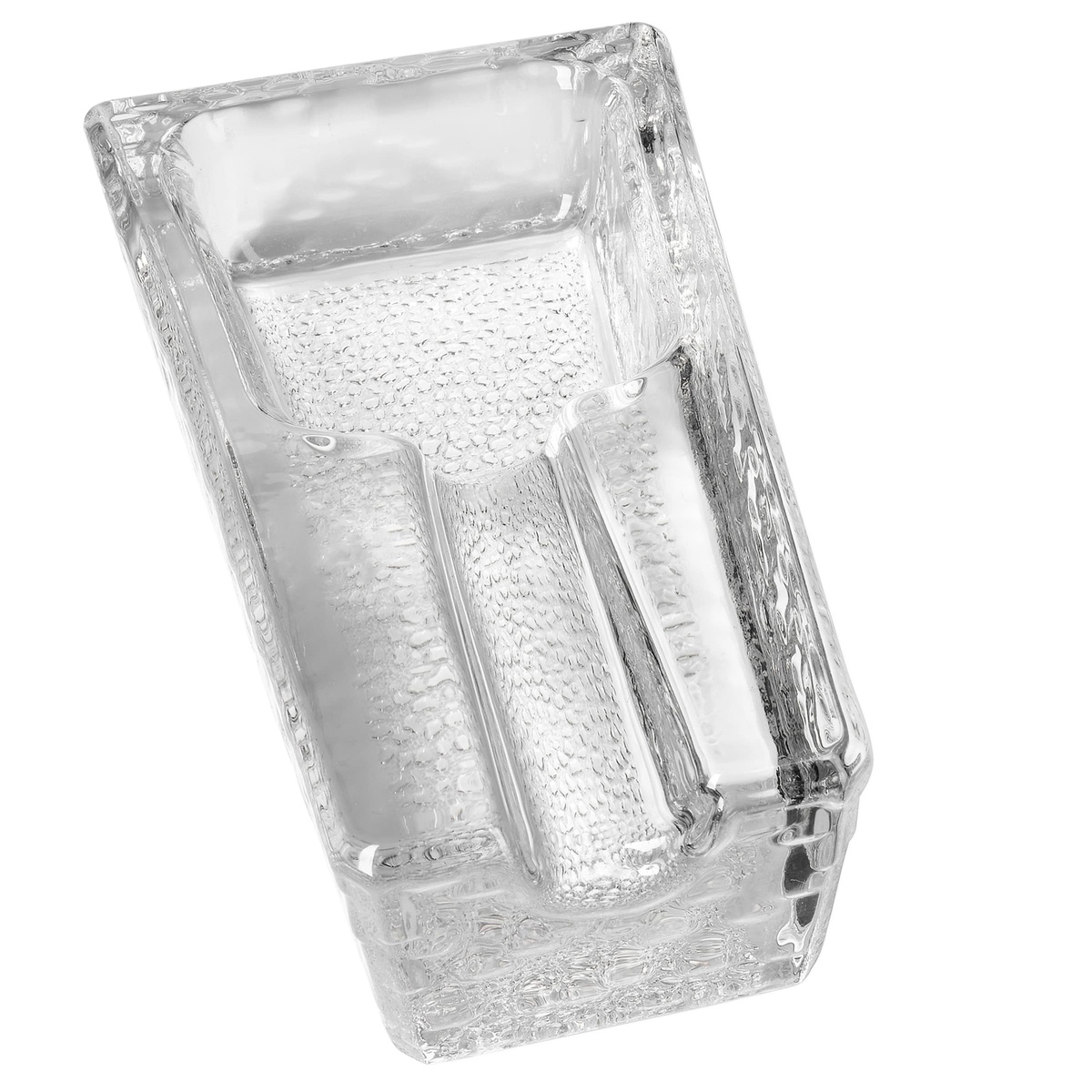 Top-down angled view of Libbey cigar ashtray showing the wide interior ash collection compartment and cigar notch