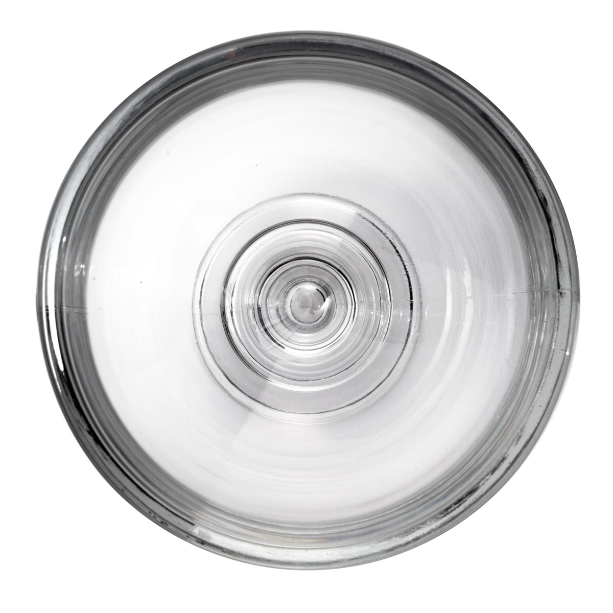 Top-down view of the Libbey schooner glass base showing the wide, stable foot