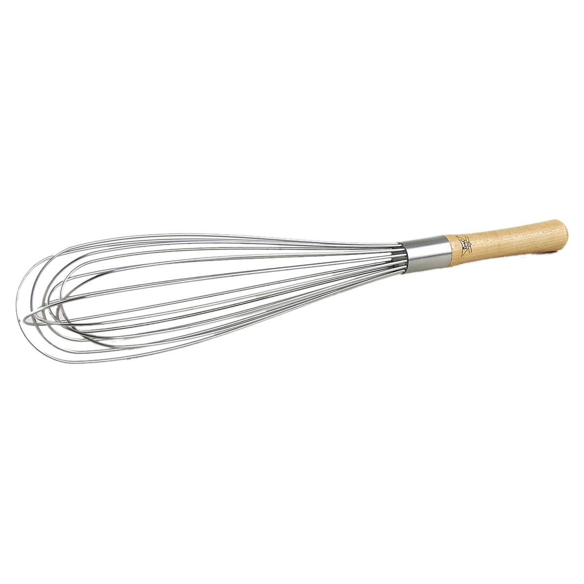 Best Manufacturers 18-SW 18-inch French whip with birch wood handle and stainless steel wire loops