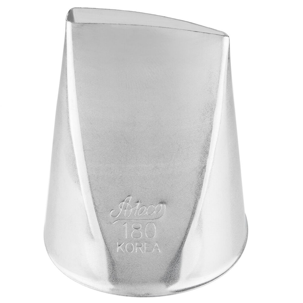 Ateco 180 stainless steel rose petal piping tip with embossed Ateco logo and number 180
