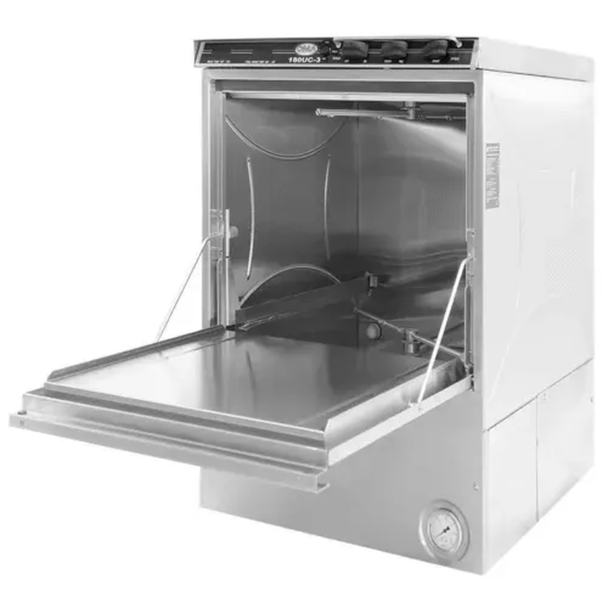 CMA Dishmachines 180UC-3 undercounter dishwasher with front door open