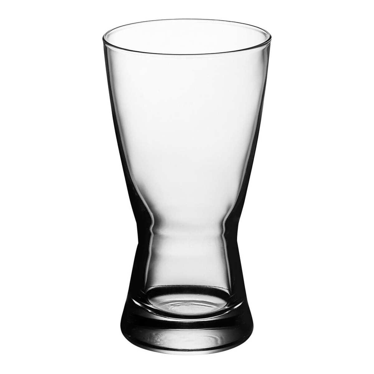 Libbey 181 12 oz. hourglass pilsner glass, clear, on white background