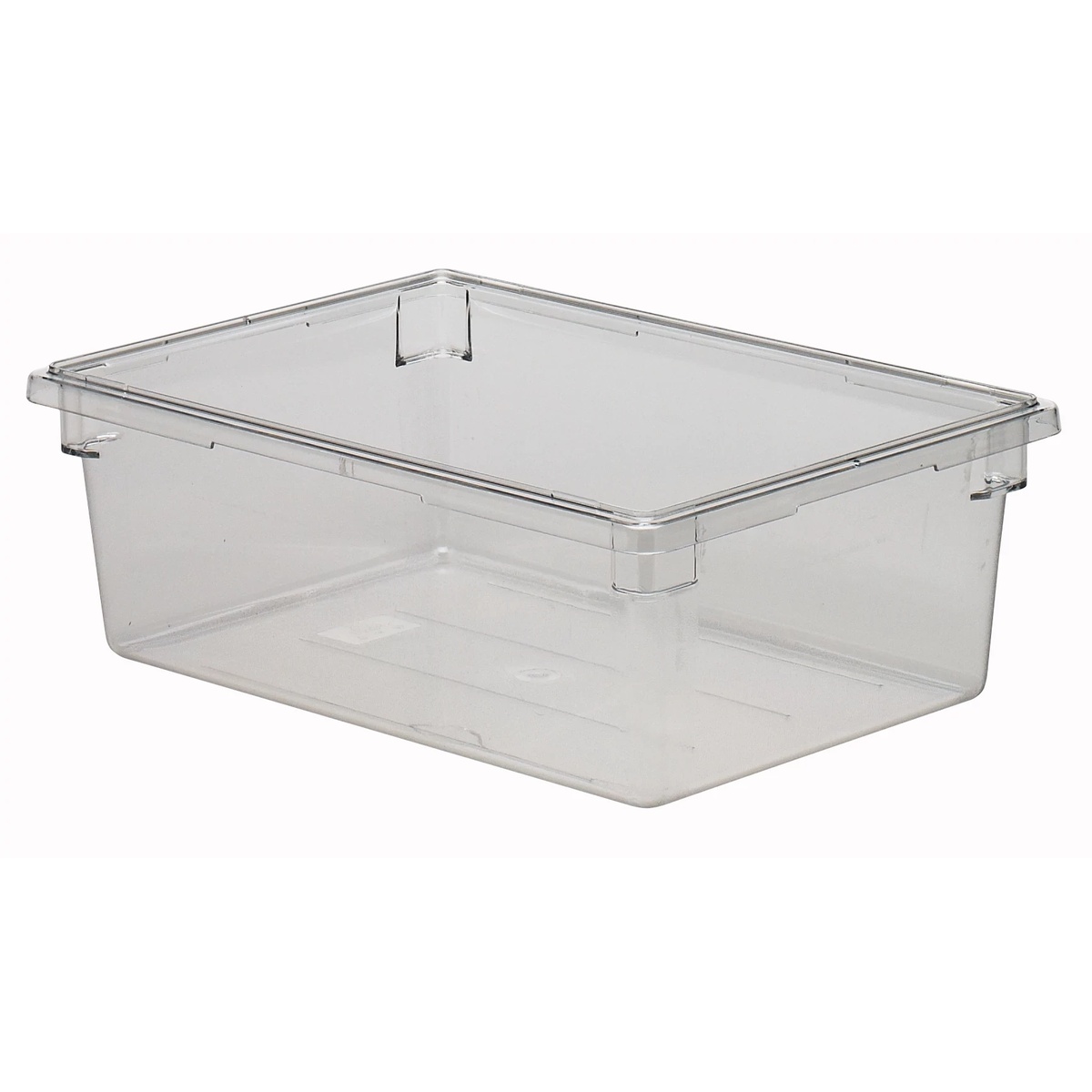 Clear polycarbonate food storage box with fitted cover