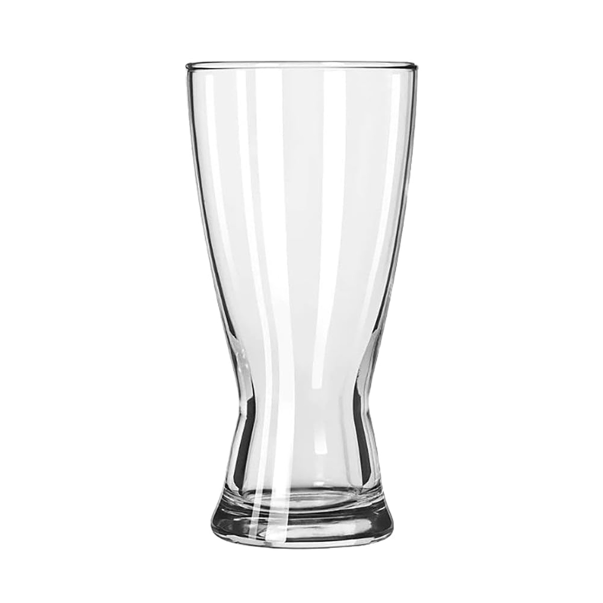 Libbey 183 Hourglass 15 oz. Pilsner Glass - clear glass with elegant hourglass silhouette and thick base