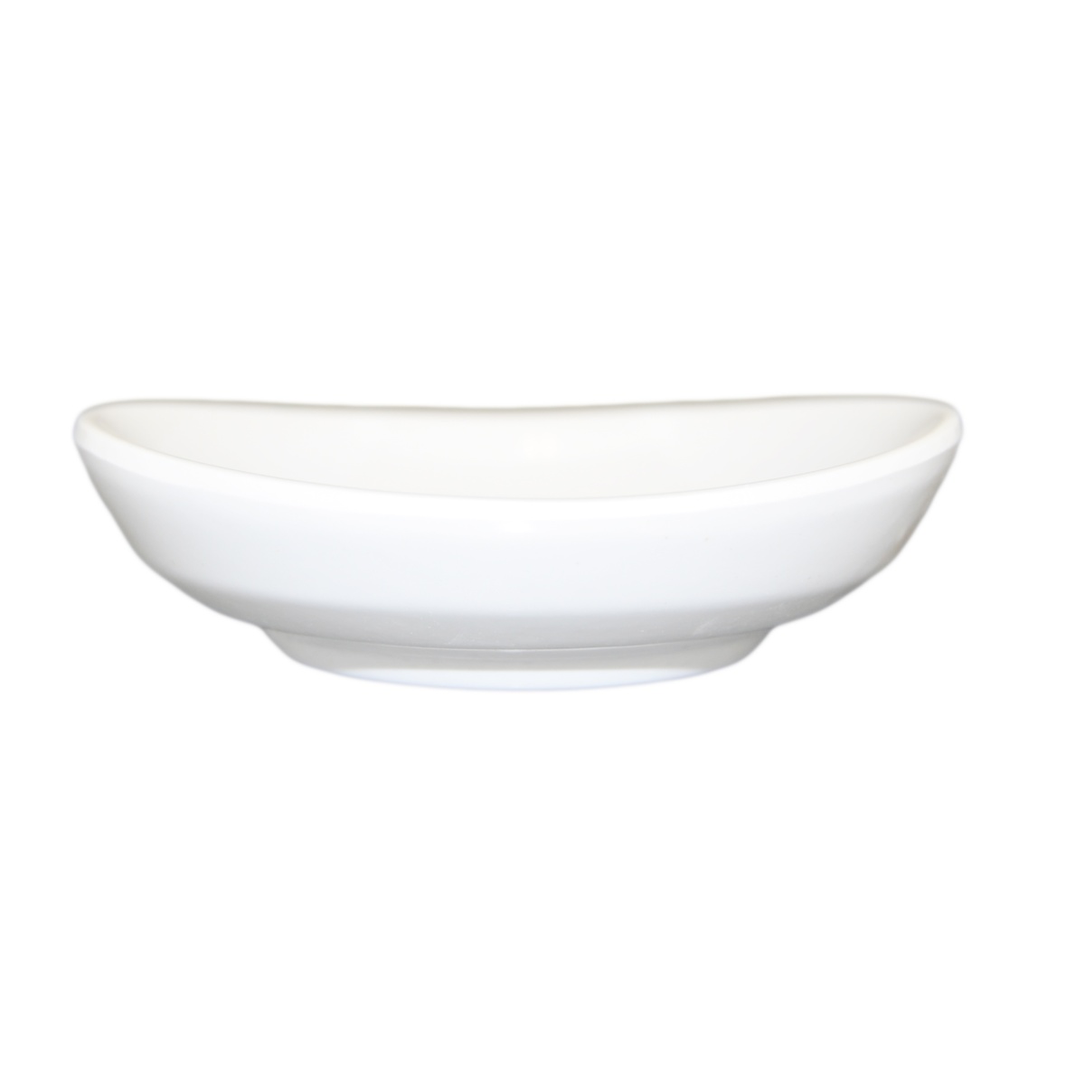 Thunder Group 19035WT Classic White 2 oz. round melamine saucer, front view