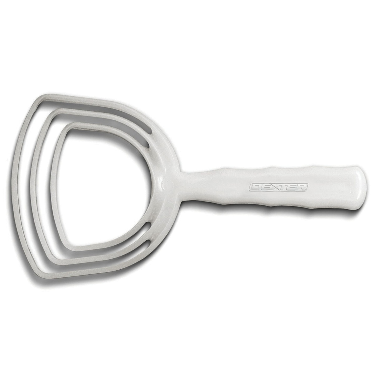 Dexter Russell 199S Sani-Safe Bone Dust Scraper with white handle and square blade