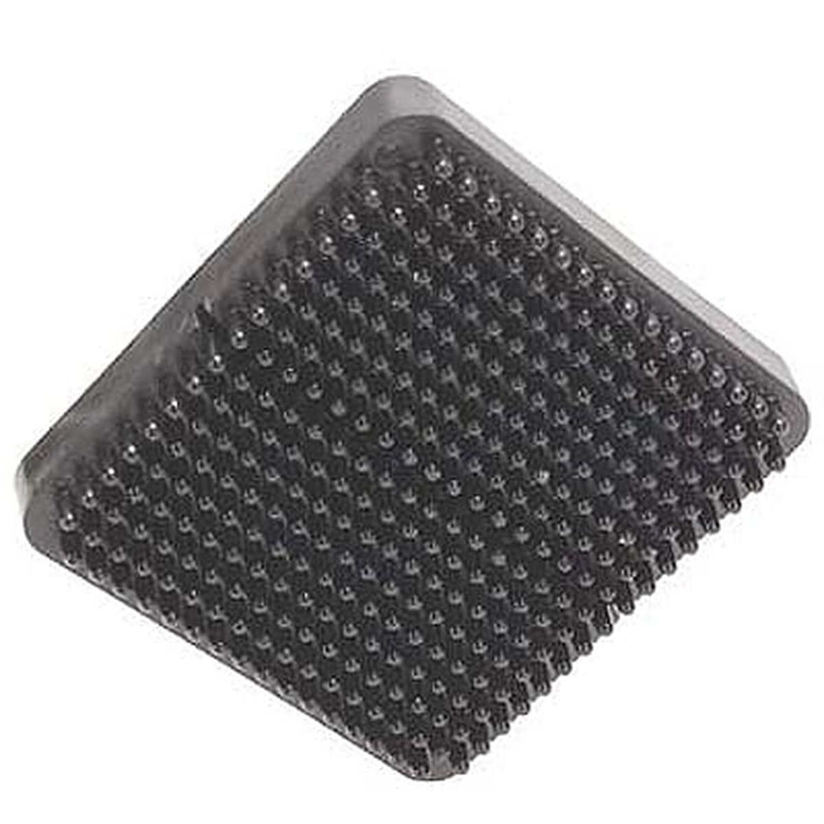Shaver Specialty 200.1 black plastic 1/8-inch pusher block with rows of grip pins on top surface