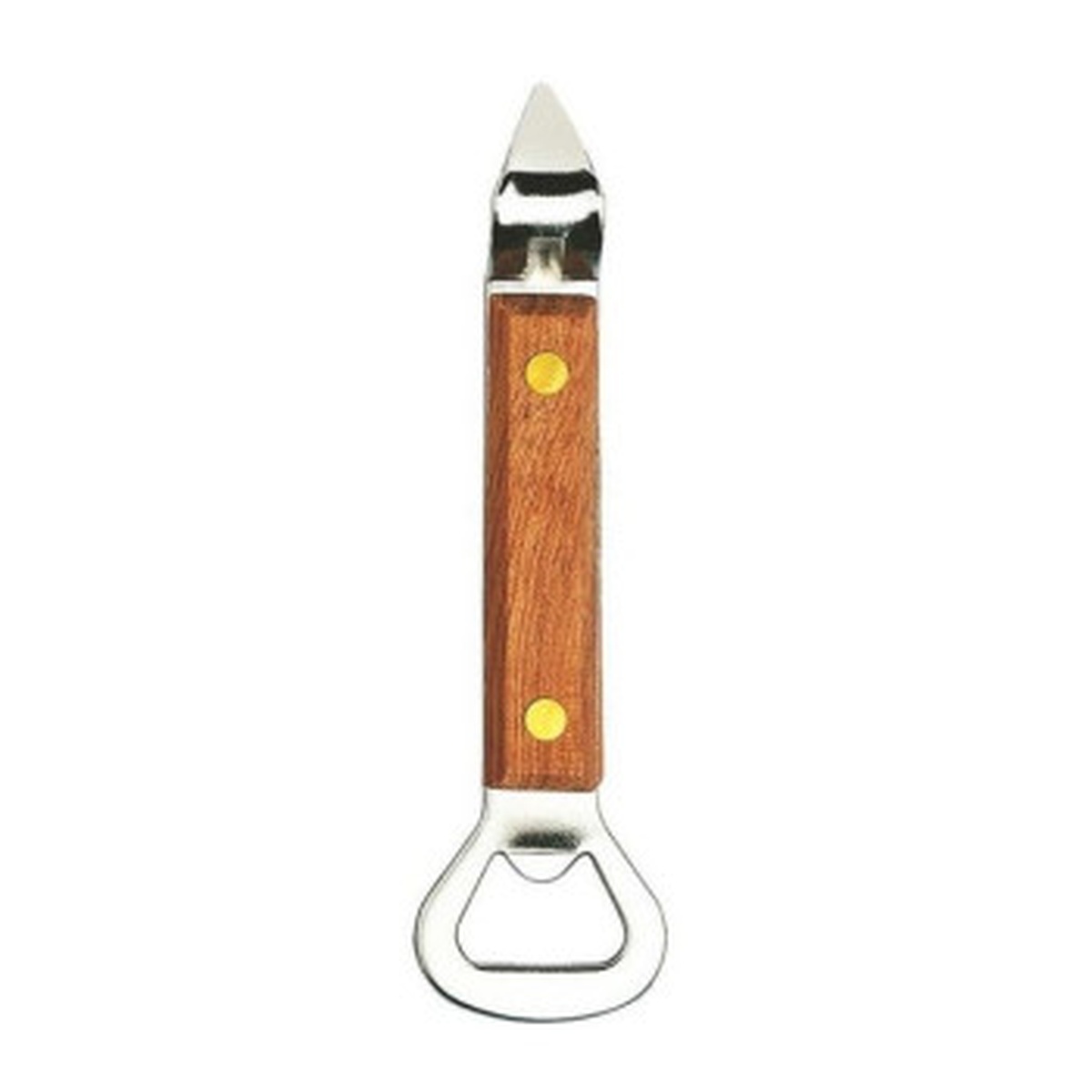 Franmara 2092-C Deluxe Bottle and Can Opener with wood handle and heavy gauge steel ends