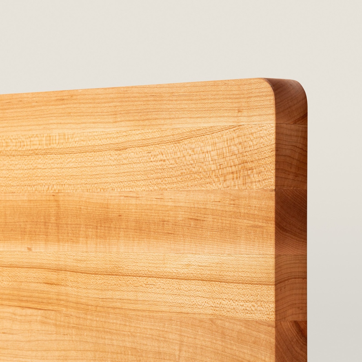 Close-up of maple wood grain on John Boos cutting board