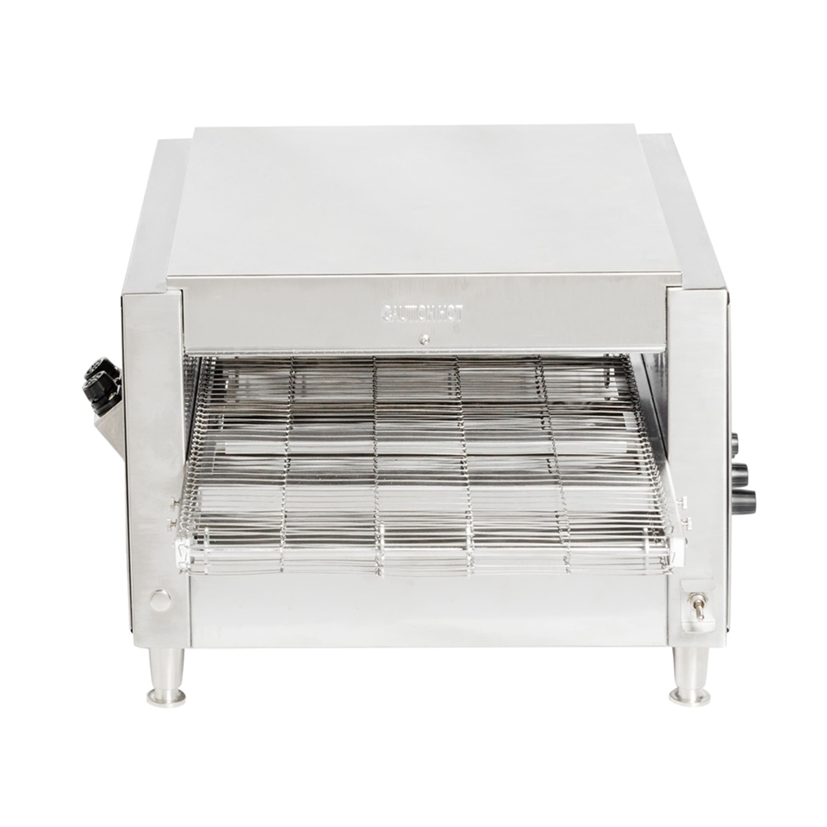 Rear opening view of Star Holman 214HX conveyor oven showing belt exit