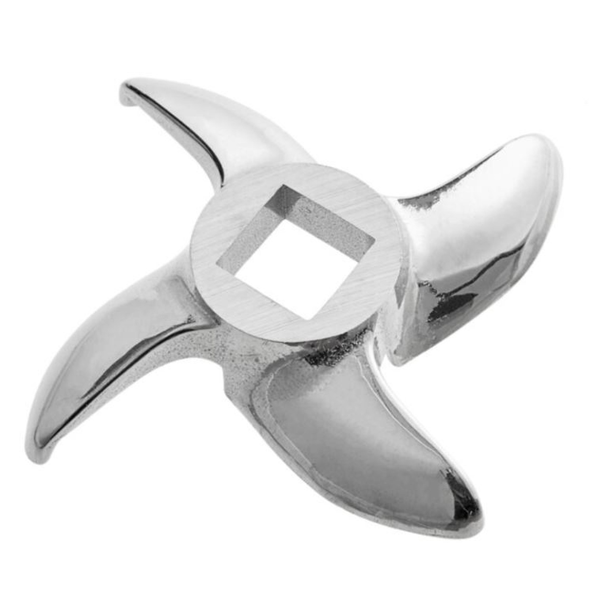 ALFA 22 KN SS stainless steel star-shaped #22 meat grinder chopper knife on white background