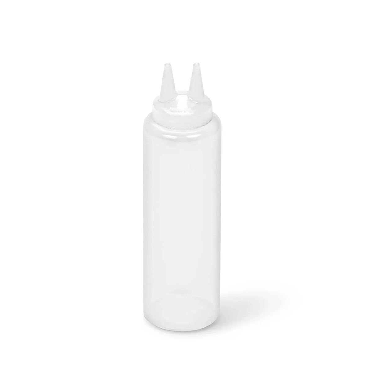 Vollrath 2212-13 12 oz clear polyethylene squeeze dispenser with clear twin tip cap